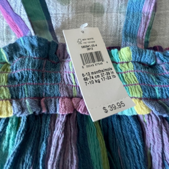 Beautiful multi coloured cotton dress for baby - Picture 2 of 2